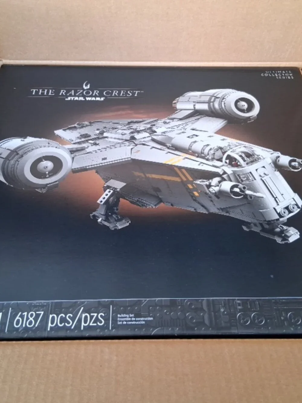LEGO Star Wars set number 75331, featuring The Razor Crest from the Ultimate Co